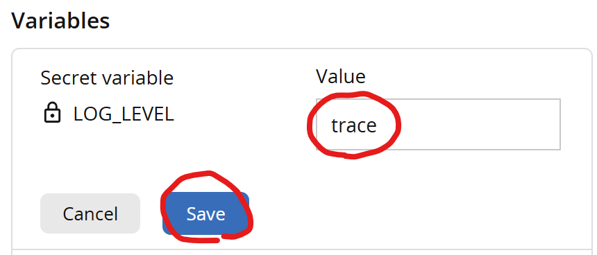 Screenshot showing the dialog to change the value of an existing variable in the Posit Connect Workbench
